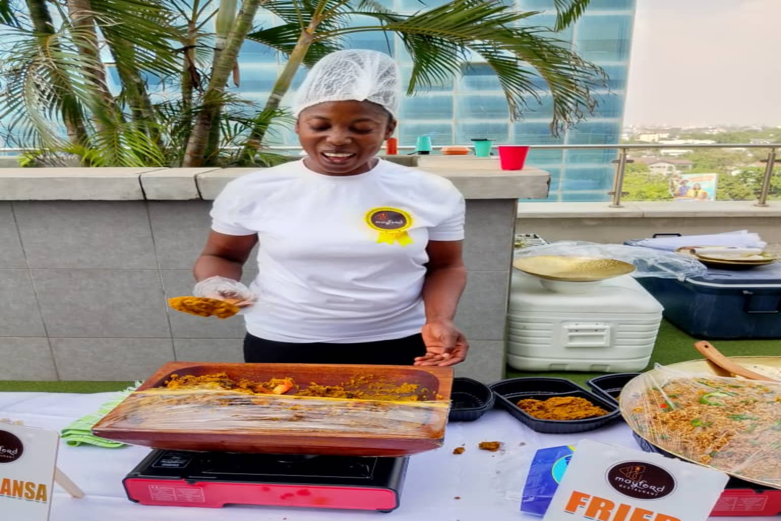 Tables in a restaurant